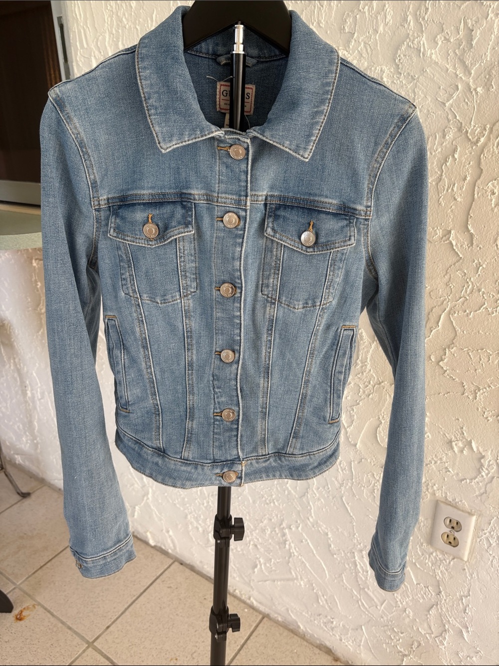 Guess Light Wash Blue Denim Jacket